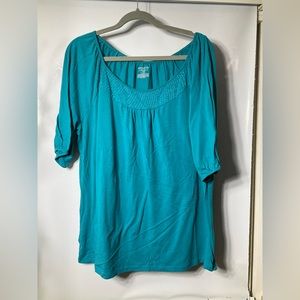 Green/blue Embellished Shirt - Plus